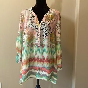 Mughkaby Sienna Rose Inc, size  XL Tunic